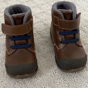 See Kai Run Brown and Navy Kids Boots